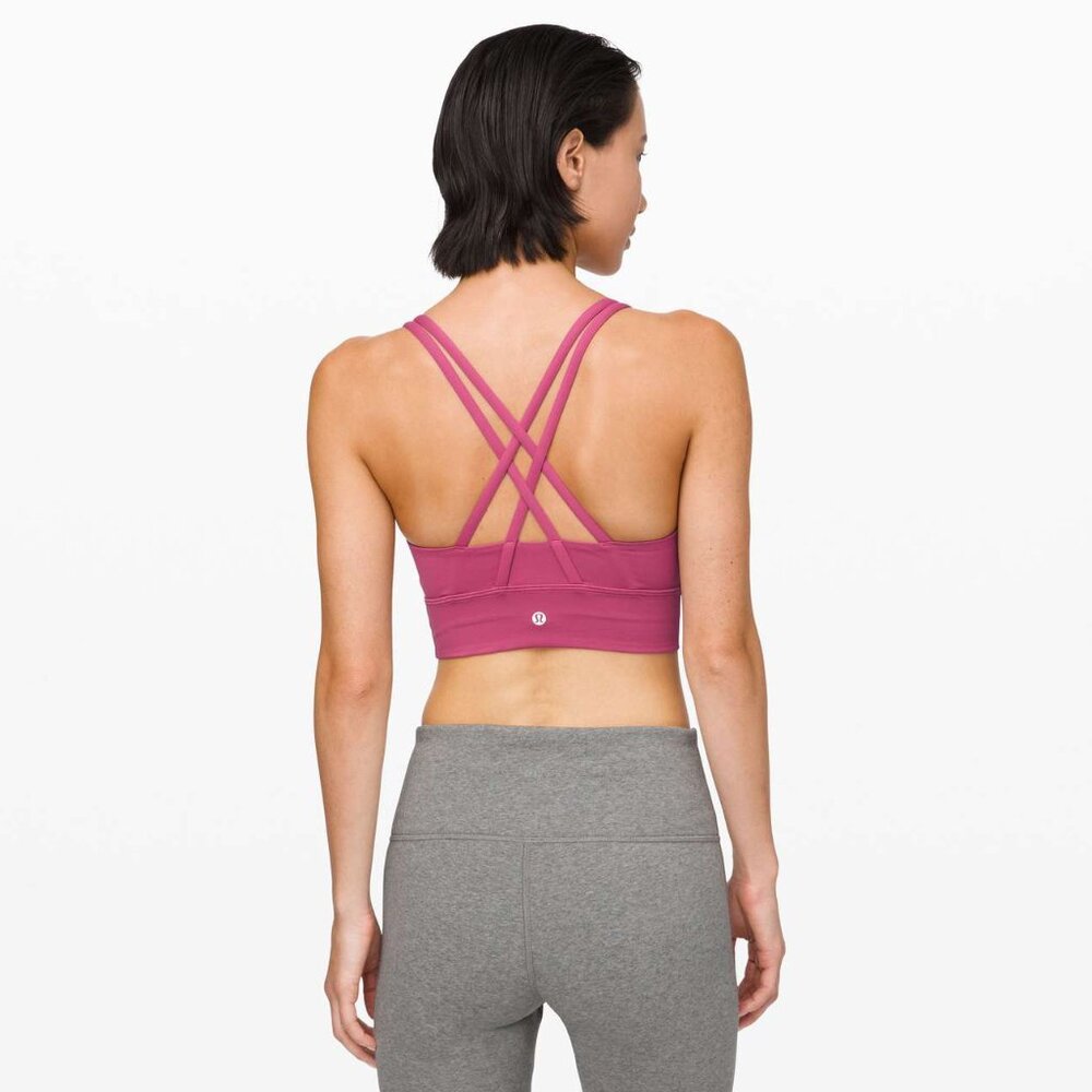 Lululemon Energy Longline Bra Medium Support, B–D Cups in Moss Rose